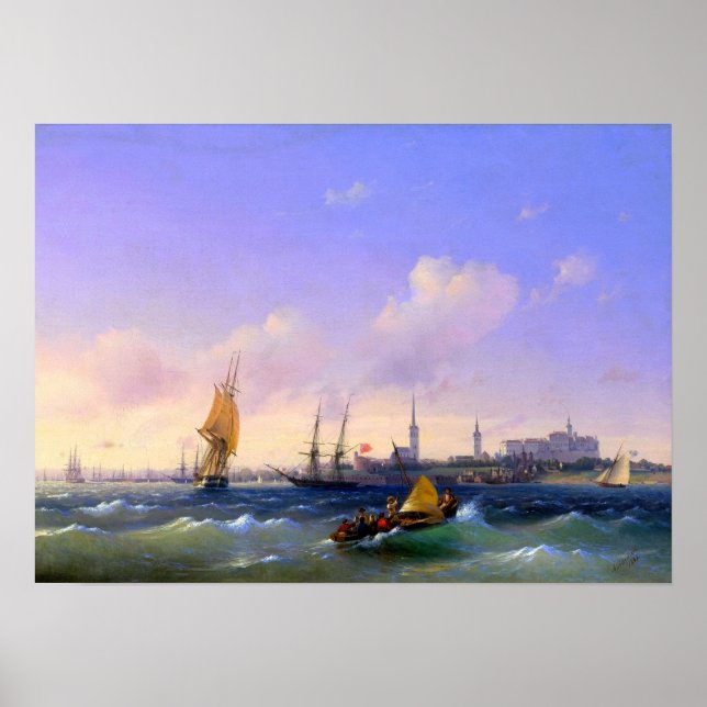 Poster Aivazovsky - Reval 1845 (Frente)