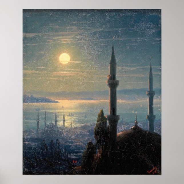 Poster Aivazovsky - Vista De Constantinopla 1876 (Frente)