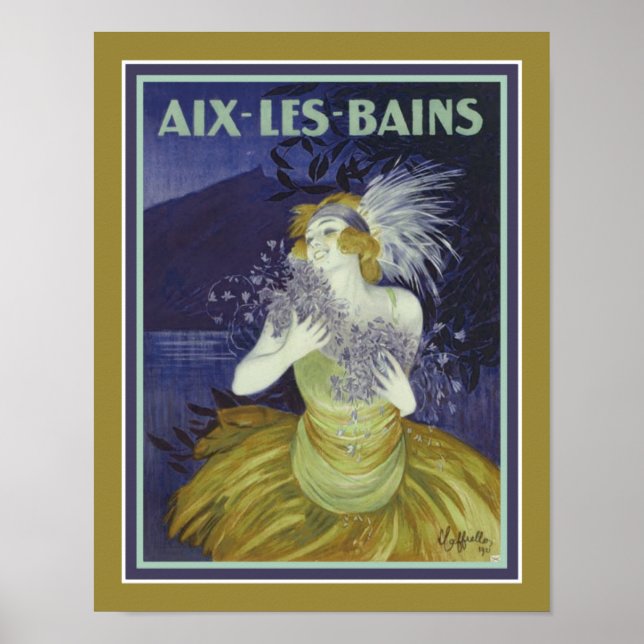 Poster Aix-Les-Bains Deco Resort de 1920 (Frente)