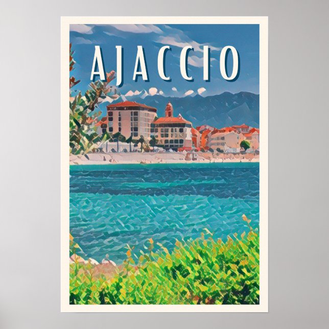 Poster Ajaccio Photo Vintage (Frente)