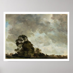 Pôster Ajardine nas nuvens de Hampstead, de árvore e de