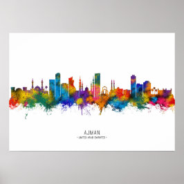 Poster Ajman UAE Skyline