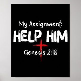 Poster Ajuda de Tarefa Gênesis 2_18 Fé Cristã