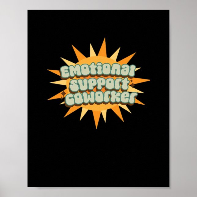 Poster Ajuda emocional Colega Clássica Enchimento Engraça (Frente)