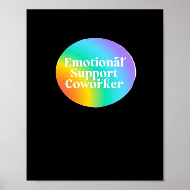 Poster Ajuda Emocional Coworker Engraçado (Frente)