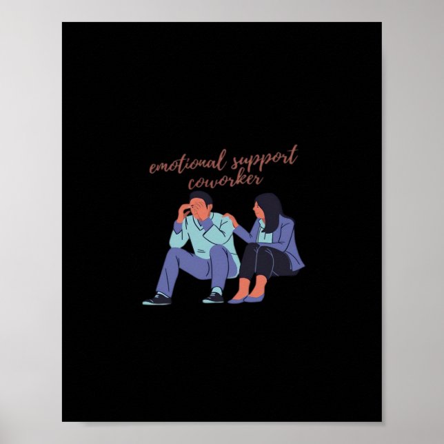 Poster Ajuda Emocional Coworker Essencial (Frente)