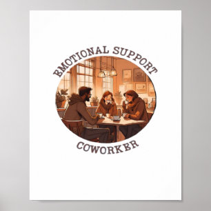 Poster Ajuda Emocional Coworker Whimsical Office Ally Cla
