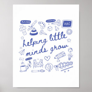 Poster Ajudando Pequenas Mentes a Crescer Professores Jar