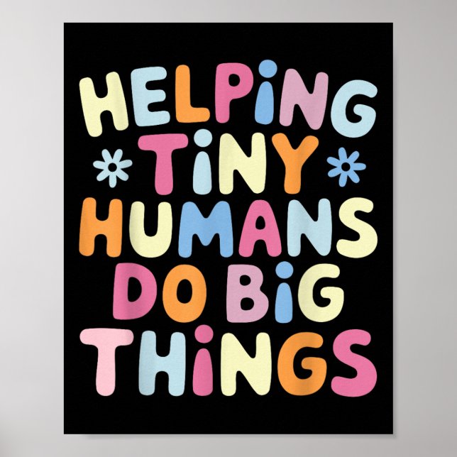 Poster Ajudar os Pequenos Humanos a Fazer Coisas Grandes  (Frente)