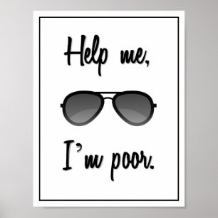 Pôster Ajude-me, sou pobre