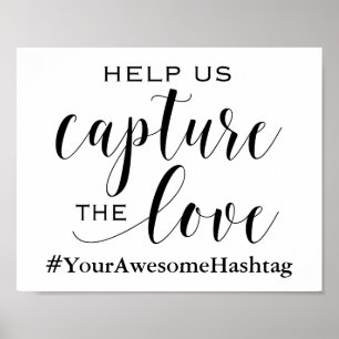 Poster Ajude-Nos A Capturar O Sinal Do Amor - Hashtag De