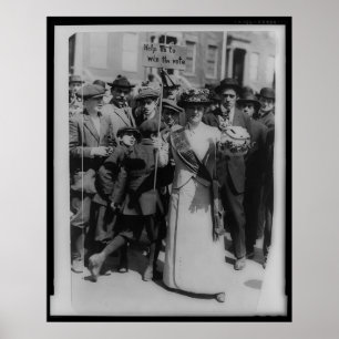 Poster Ajude-nos a ganhar o sufrágio das mulheres do vot