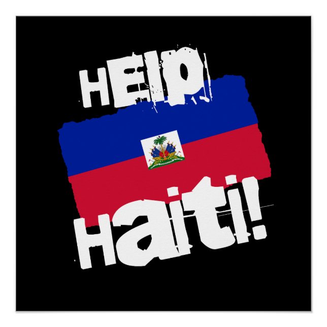 Pôster Ajude o Haiti! (Frente)