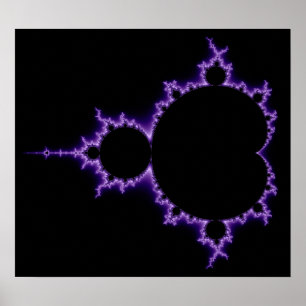 Poster ajustado elétrico de Mandelbrot