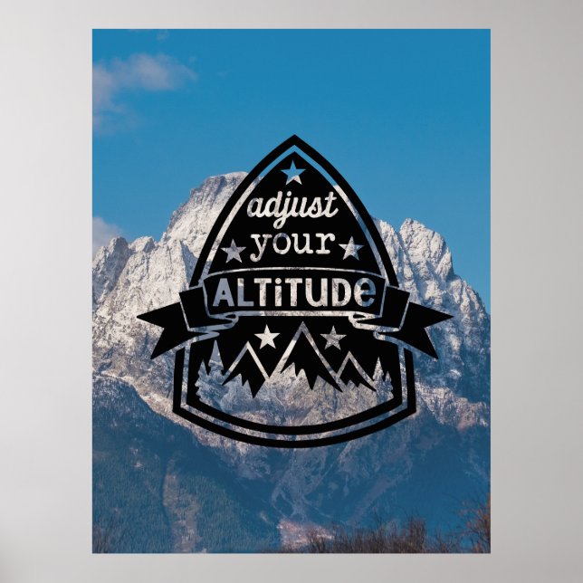 Poster Ajuste a sua altitude (Frente)