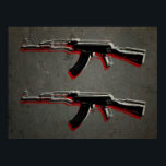 Pôster AK47 Pop de Arte de Fenda de Assalto<br><div class="desc">AK47 Pop de Arte de Fenda de Assalto</div>