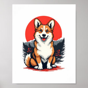 Poster Akita Inu Dog