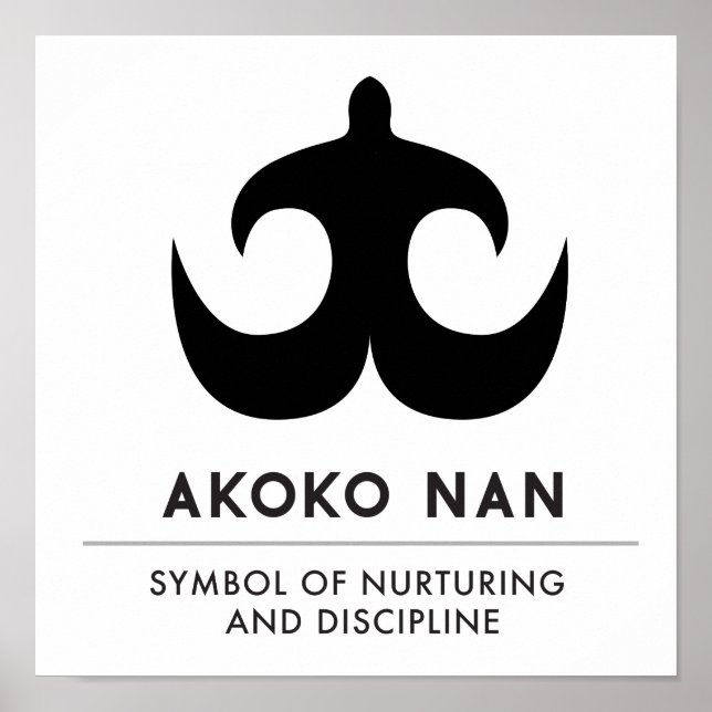 Pôster AKOKO NAN | símbolo da nutrição e disciplina (Frente)