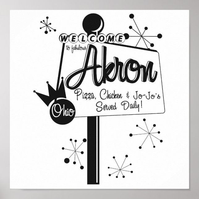 Poster Akron - Pizza, Frango e JoJo (Frente)
