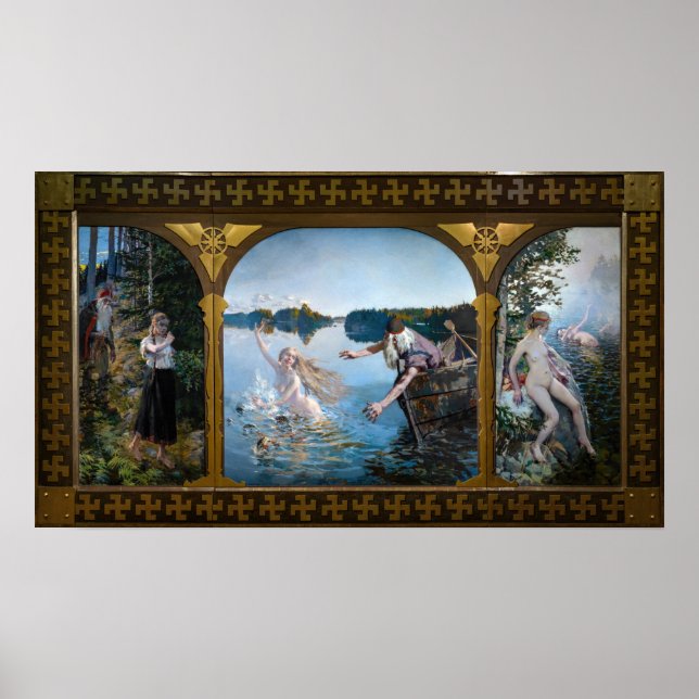 Poster Akseli Gallen-Kallela - Aino Triptych (Frente)