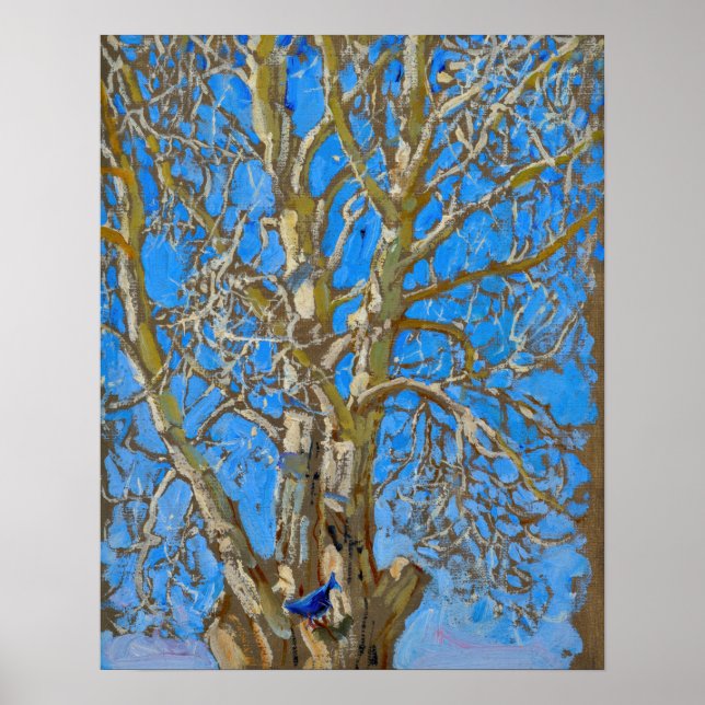 Poster Akseli Gallen-Kallela - Crack Willow e Blue Bird (Frente)