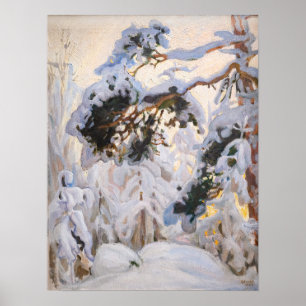 Poster Akseli Gallen-Kallela - Floresta no inverno