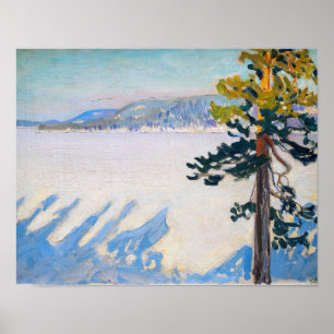 Poster Akseli Gallen-Kallela - Lago Ruovesi no Inverno