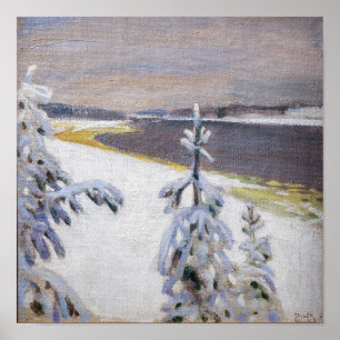 Poster Akseli Gallen-Kallela - Paisagem de Inverno #2