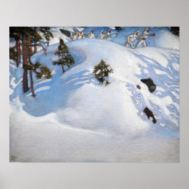 Poster Akseli Gallen-Kallela - Visão de fevereiro (Frente)