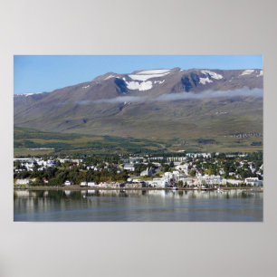 Poster Akureyri, Islândia, Panorama