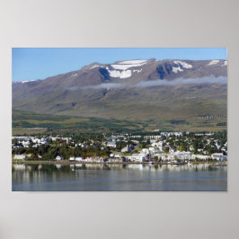 Poster Akureyri, Islândia, Panorama