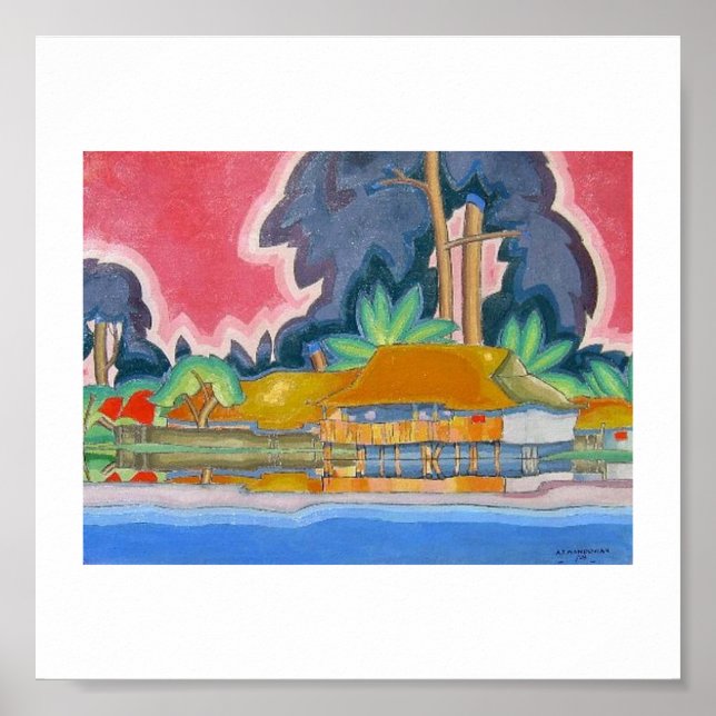 Pôster Ala Wai, Honolulu por Arman Manookian c. década de (Frente)