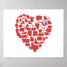 Alabama American Heart Mosaic Red