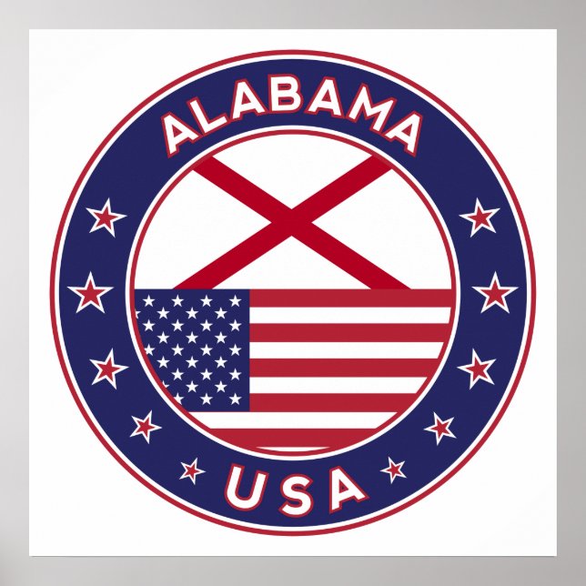 Poster Alabama, Estados Unidos, Alabama (Frente)