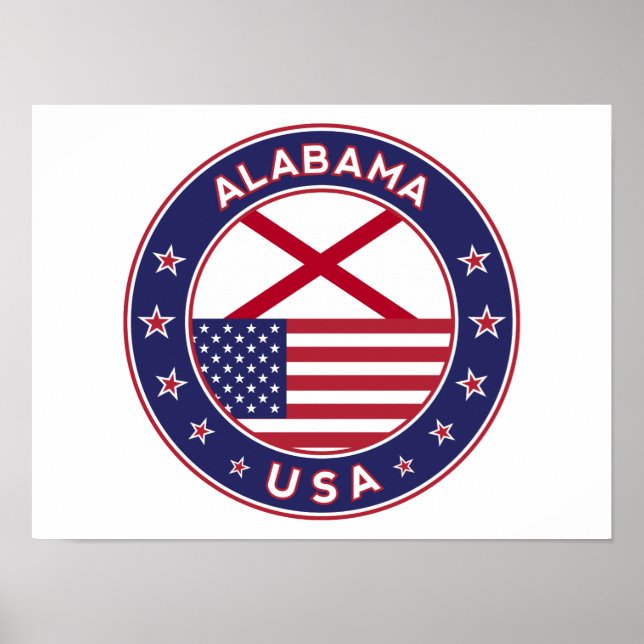 Poster Alabama, Estados Unidos, Alabama (Frente)