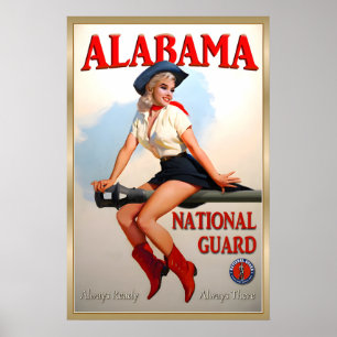 Poster ALABAMA Guarda Nacional Marilyn Monroe Pin U