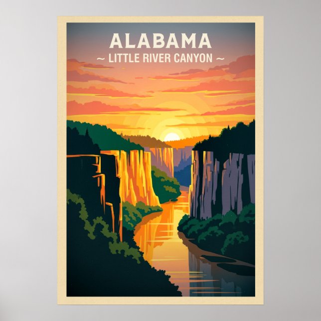 Poster Alabama Little River Canyon V02 (Frente)