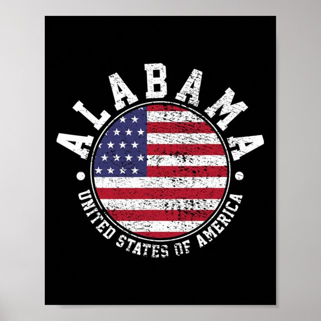 Poster Alabama Vintage (Frente)