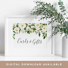 Poster Alabaster Floral Wedding Cards & Gifts Sinal