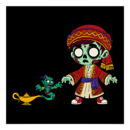 Pôster Aladim Zumbi & Gênio Zumbi