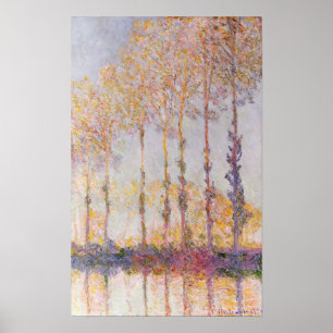 Pôster Álamos de Claude Monet   nos bancos do Epte