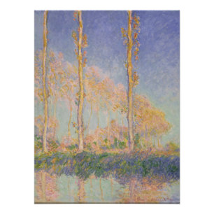 Pôster Álamos, paisagem impressionista, Claude Monet