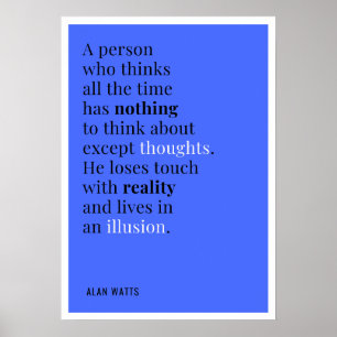 Poster Alan Watts Cita Sobre Pensar