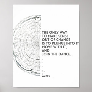 Poster Alan Watts - Junte-se à citação de dança