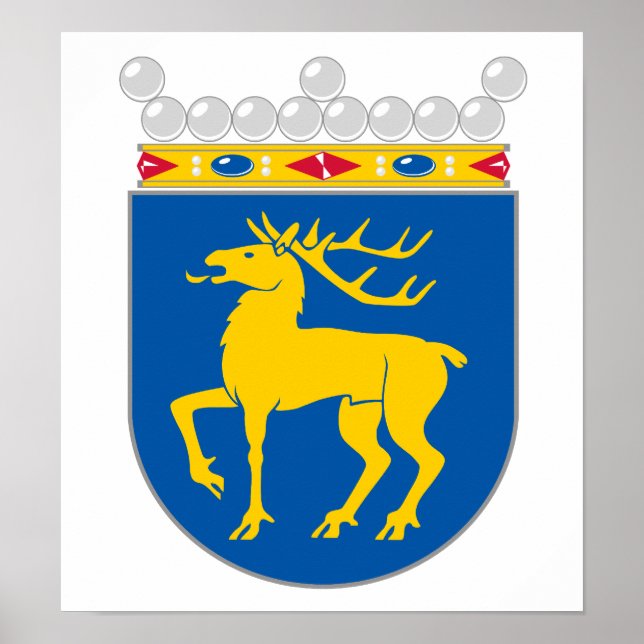 Pôster Aland Coat Of Arms (Frente)