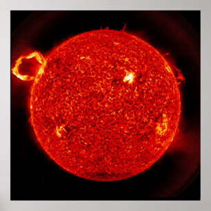 Pôster Alargamento solar que está sendo emitido de nosso