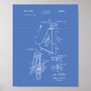 Pôster Alarm Signal Box 1951 Patent Art - Blueprint