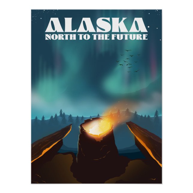 Pôster Alasca, Norte para o futuro (Frente)