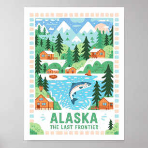 Poster Alaska, a última fronteira dos EUA, Viagem de Verã