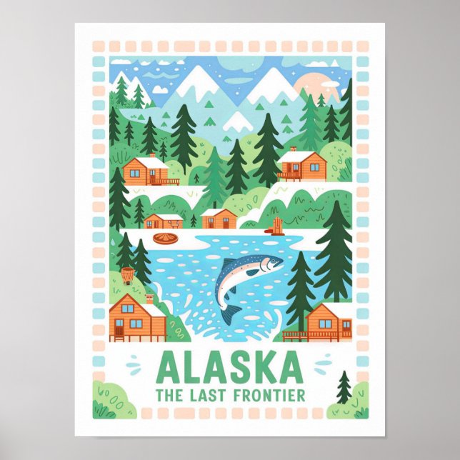 Poster Alaska, a última fronteira dos EUA, Viagem de Verã (Frente)